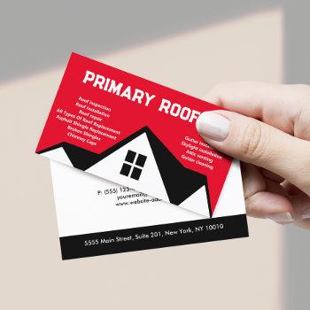 roofing contractor |  roofer red business card