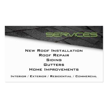 Small Roofing Professional Business Card Back View