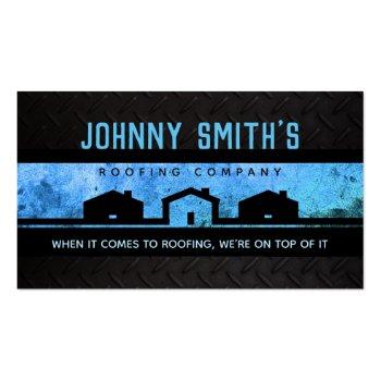 Small Roofing Slogans Business Cards Front View