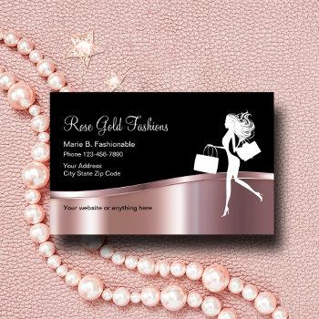 rose gold fashion design business card