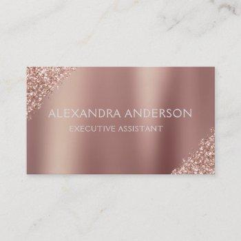 rose gold glitter | blush pink sparkle glitter business card