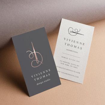 rose gold needle & thread | seamstress or tailor business card