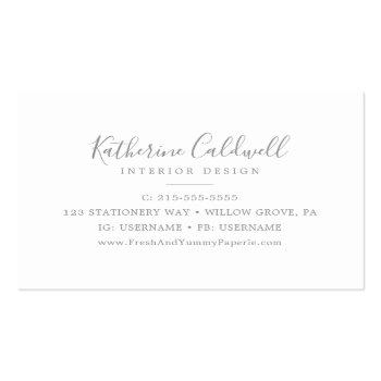 Small Rose Gold Watercolor Geometric Business Card Back View
