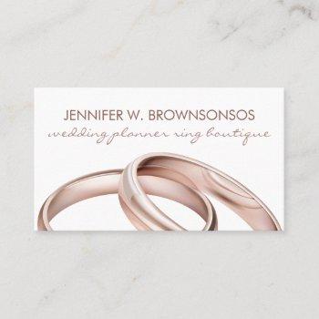 rose gold wedding engagement celebration ring business card