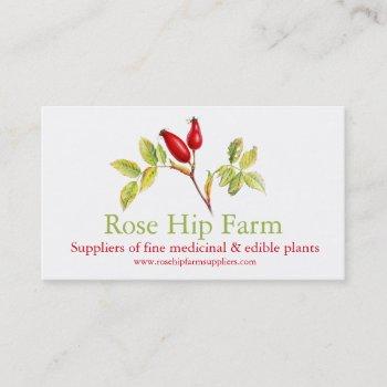 rose hip herbal farm suppliers business card