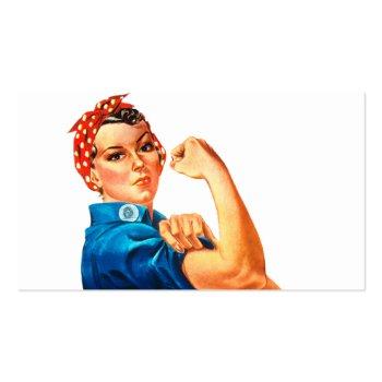 Small Rosie The Riveter Business Card Back View