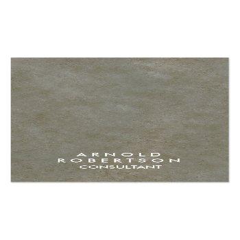 Small Rounded Corner Grey Stone Elegant Business Card Front View