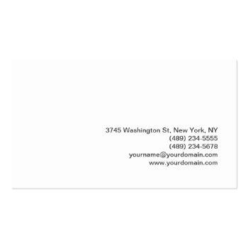 Small Rounded Corner Makeup Artist White Business Card Back View