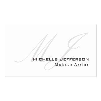 Small Rounded Corner Makeup Artist White Business Card Front View