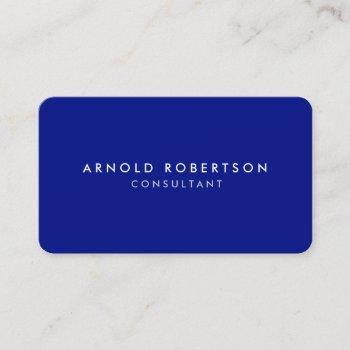 rounded corner phthalo blue professional minimal business card