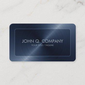 rounded corners blue steel look business card