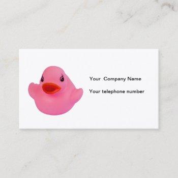 rubber duck pink cute fun custom business card