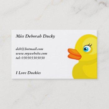 rubber ducks, business card