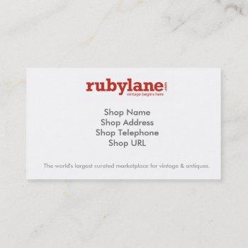 ruby lane custom business card