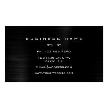 Small Ruby Red Wine Metallic Black Sommelier Stylist Business Card Back View