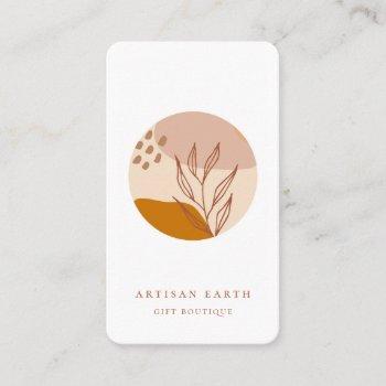 rustic artisan earthy abstract logo business card