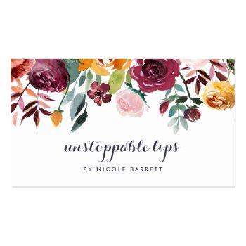 Small Rustic Bloom Lip Product Distributor Tips & Tricks Business Card Front View