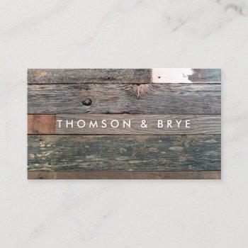 rustic country vintage reclaimed wood nature business card