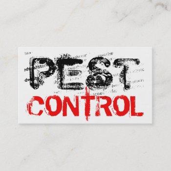 rustic pest control business card