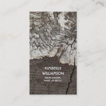 rustic tree wood birch bark wooden country business card
