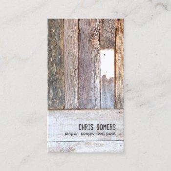 rustic weathered wood vintage country business card