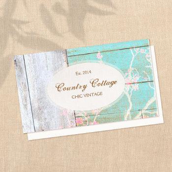  rustic wood country cottage vintage  boutique business card