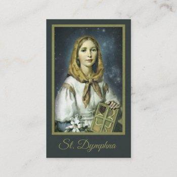 saint dymphna patroness of anxiety holy cards