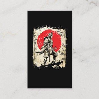 samurai warrior japanese hero japan swordsmen business card