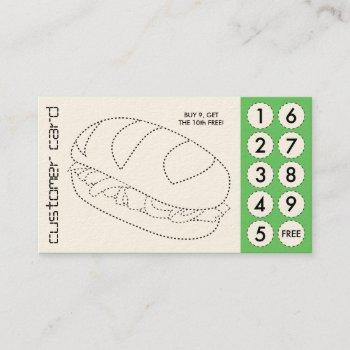 sandwich cut out punch cards