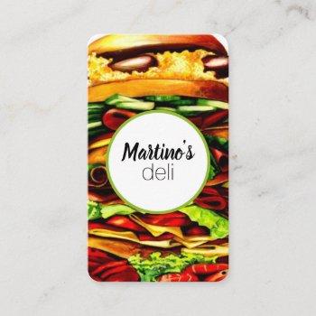 sandwich delicatessen business card