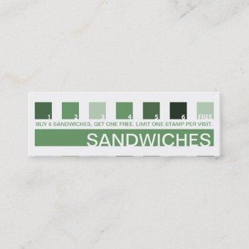 sandwiches customer appreciation (mod squares) loyalty card