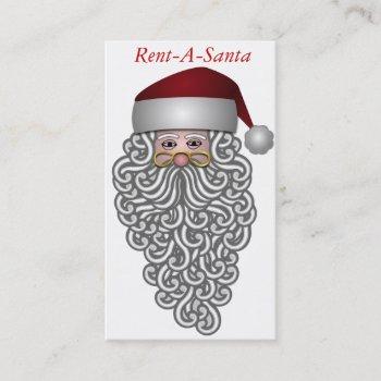 santa claus  rent a santa business card