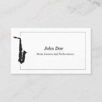 saxophone business card