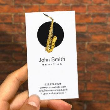 saxophone musician musical business card