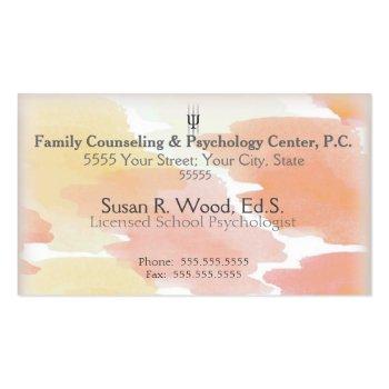 Small School Psychologist Custom Business Cards Front View