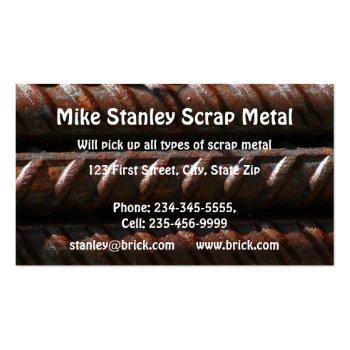 Small Scrap Metal Recycle Collection  Custom Business Business Card Front View