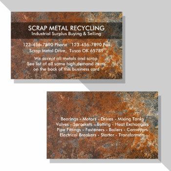 scrap metal recycling business cards