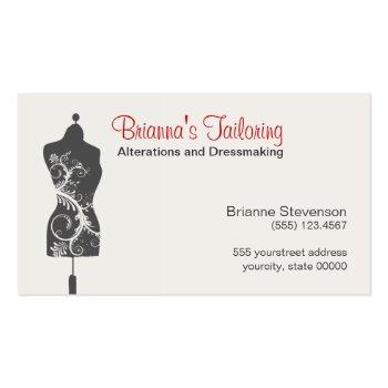Small Seamstress Mannequin Mannequin Business Card Front View