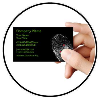 security protection fingerprint business cards