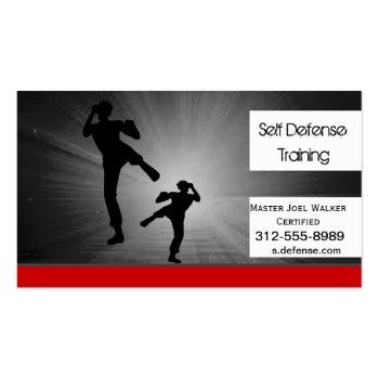 Small Self Defense Business Cards Front View