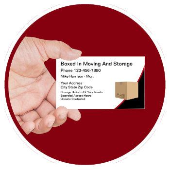 self storage and moving business card