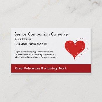 senior caregiver business cards