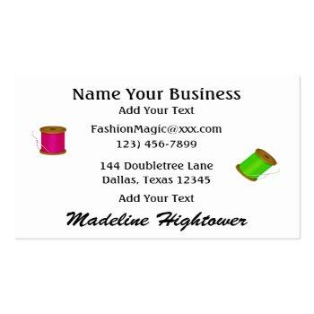 Small Sewing / Seamstress / Fashion - Srf Business Card Back View