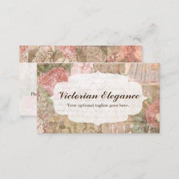 shabby chic victorian ladies fashion craft pink business card