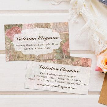 shabby chic victorian ladies fashion craft pink business card