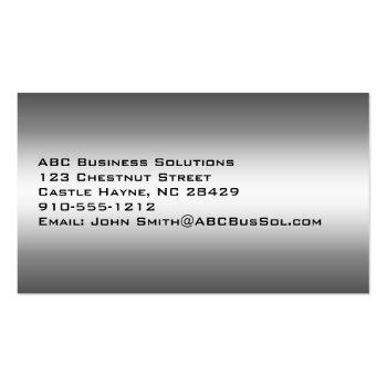 Small Shades Of Grey Modern Professional Business Cards Back View