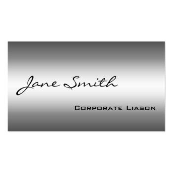 Small Shades Of Grey Modern Professional Business Cards Front View