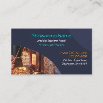 shawarma middle eastern business card