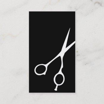 shears barber/cosmetologist business card (black)