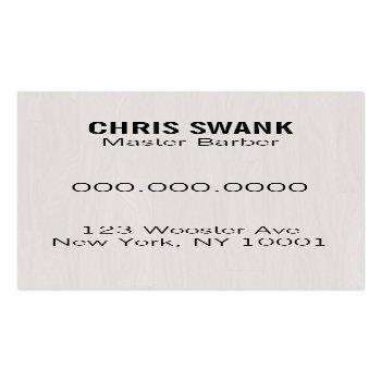 Small Shears Barber/cosmetologist Business Card (black) Back View